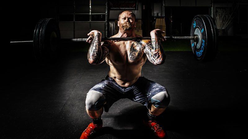 Man use D-Bal after training
