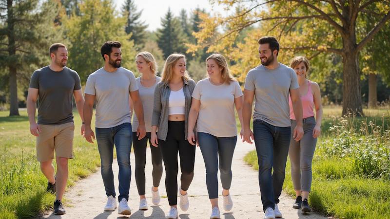 Peoples walking